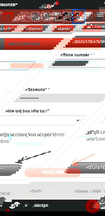 M-bet registration form
