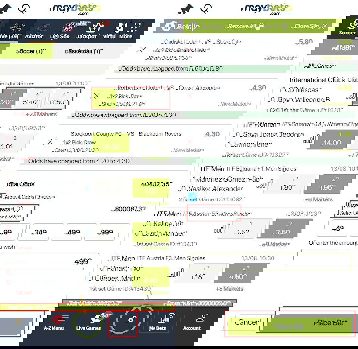 MayBets betslip