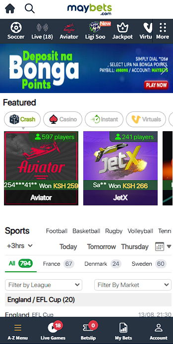 MayBets home page