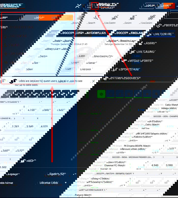 pinnacle mobile version 