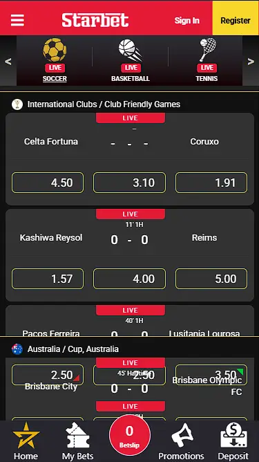 starbet live betting