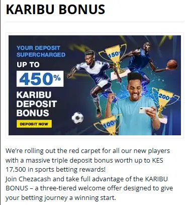 Chezacash welcome bonus