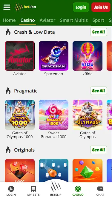 betlion gambling