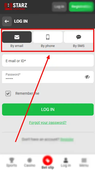 888starz App Login Page