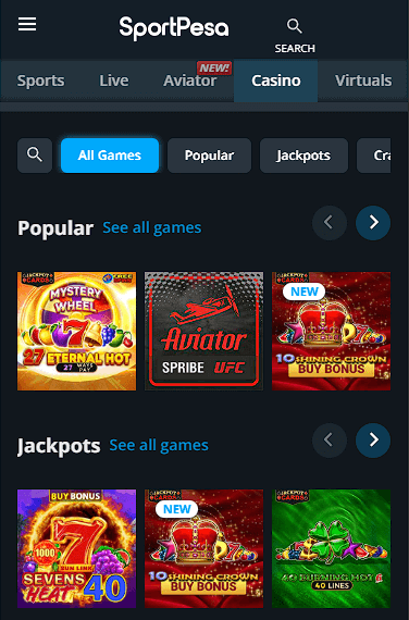 sportpesa casino