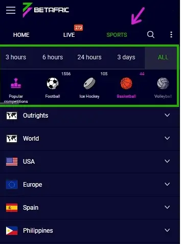 Betafriq sport betting app
