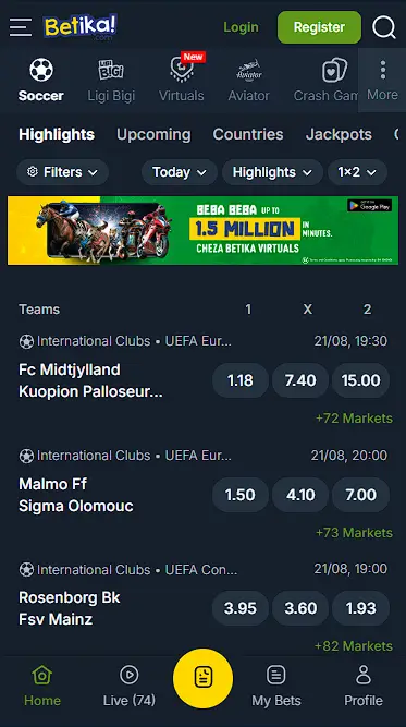 Betika betting platform