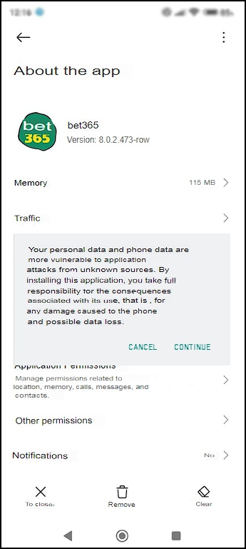 bet365 installing process