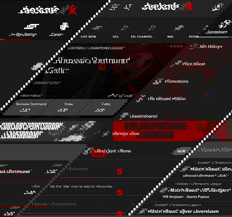 Betsafe mobile site