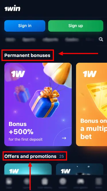 1win iOS Kenya - Bonuses & Promo Page