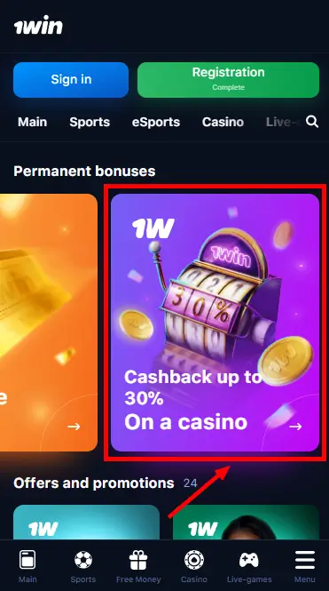 1win iOS App Kenya - Cashback Bonuses Casino