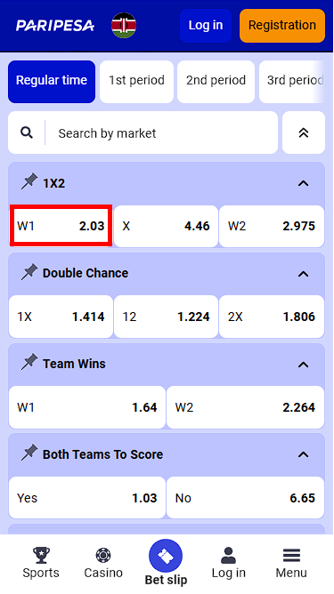 Papiresa betting options