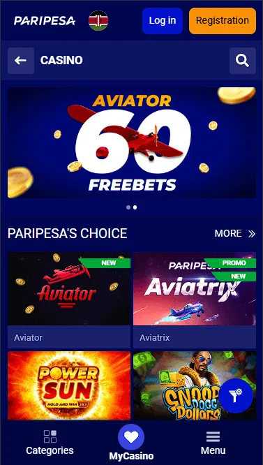 paripesa casino game
