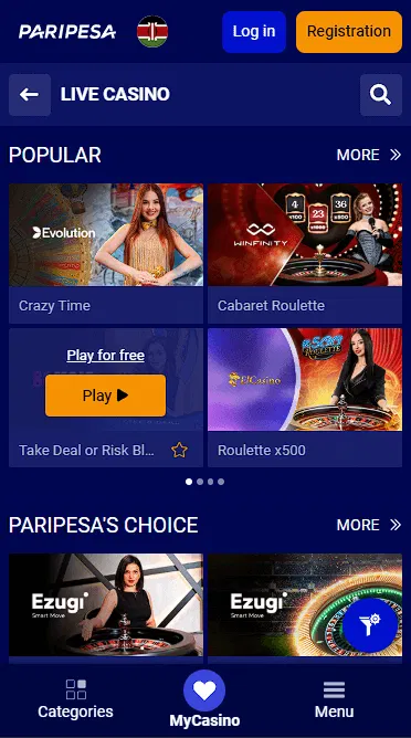 paripesa online casino