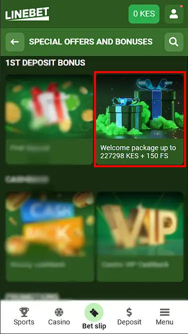 Linebet casino bonus