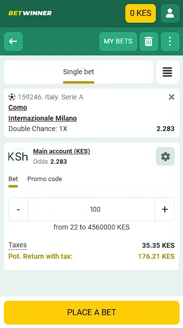 betwinner bet slip kenya