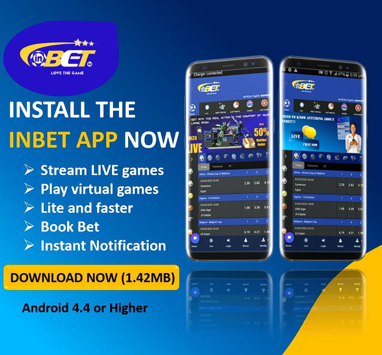 Inbet app advertising banner