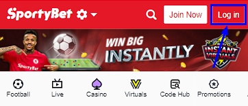 sportybet how to log in