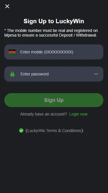 Registration in the Bookmaker's Mobile Application