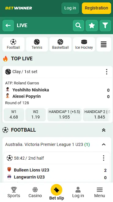 betwinner kenya mobile site