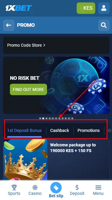 1xBet - Promo Page Kenya