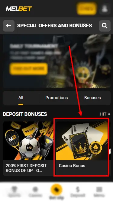 Casino Welcome Bonus Button At Melbet