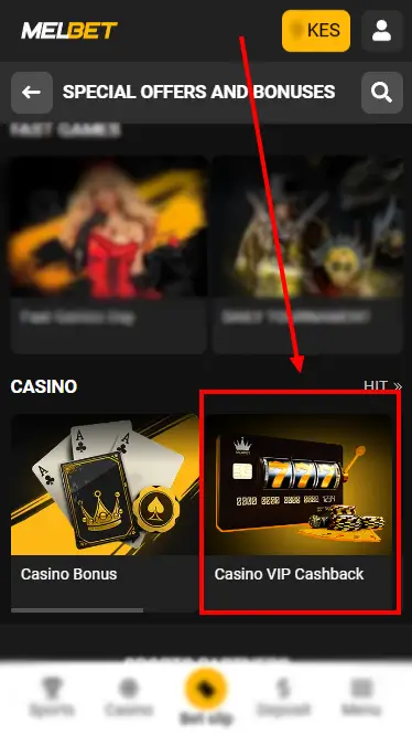 Casino VIP Cashback At Melbet