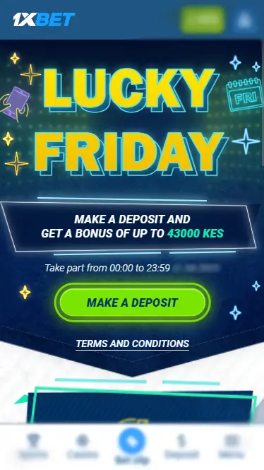 1xBet Bonus Kenya - Lucky Friday Sports Promotions