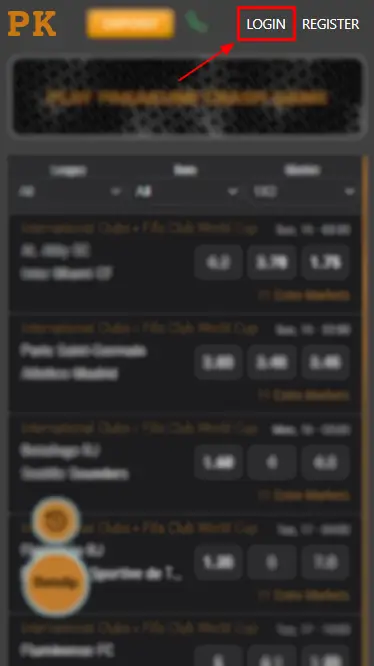 Pakakumi Login Button