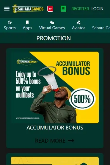 Sahara Accumulator Bonus