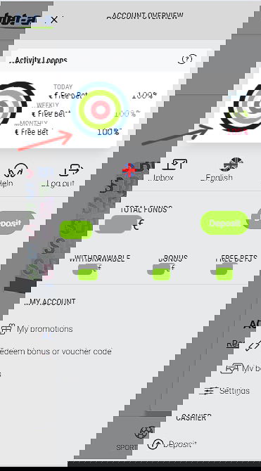 Bet at home activity loops bonus