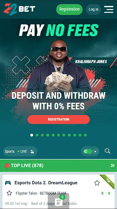 22bet mobile version 