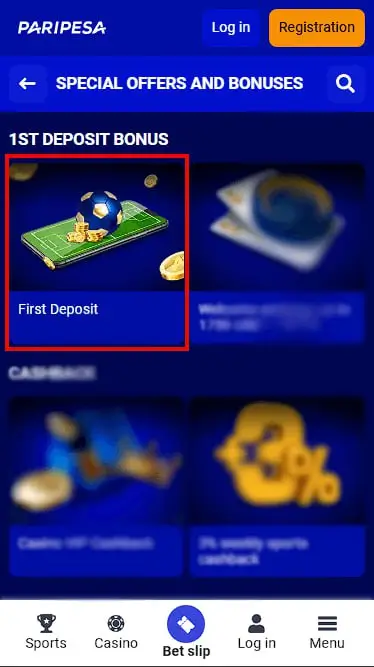 Paripesa Sports Welcome Bonus
