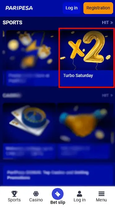 Paripesa Turbo Bonus