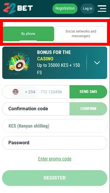 How to register on 22bet to get free bets?