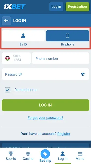 1xBet Casino Kenya Log In