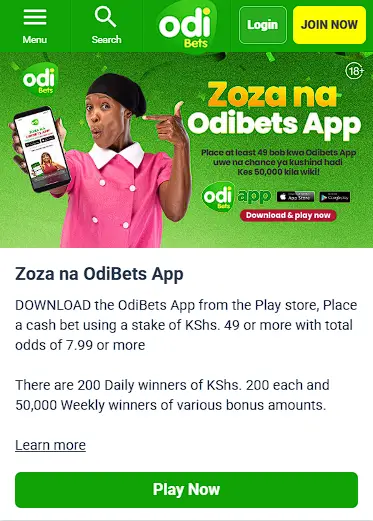 How to download the Odibets app?