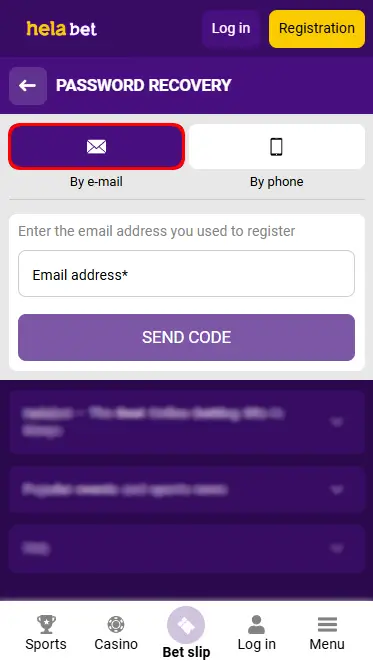Password Recovery - Email
