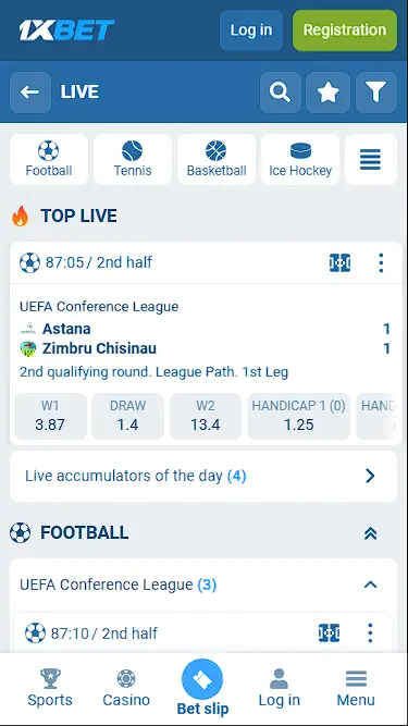 1xbet live streaming