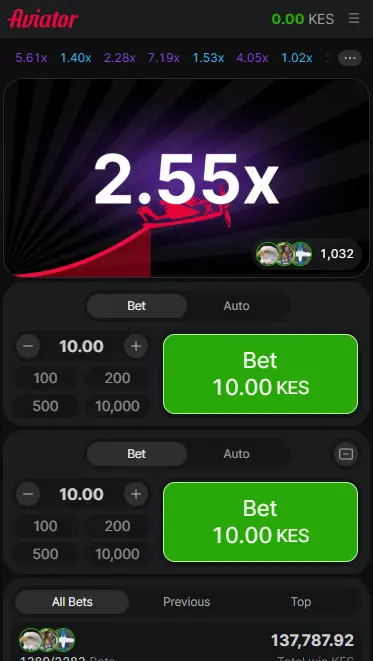 22Bet Aviator online casino game