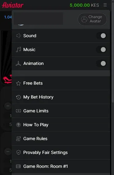 Odibets Aviator Kenya features