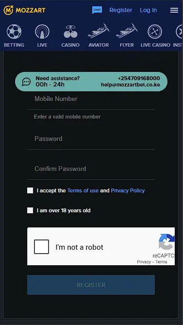 MozzartBet registration