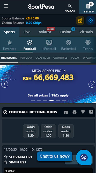 SportPesa Sports Betting Website