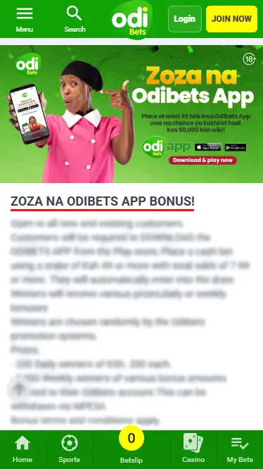 OdiBets Registration in Kenya