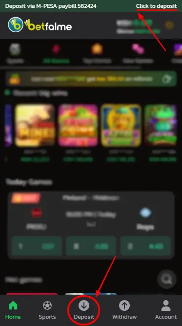 Betfalme Deposit Button