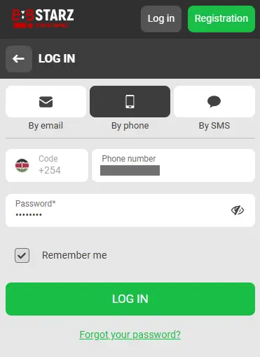 888Starz mobile register and login