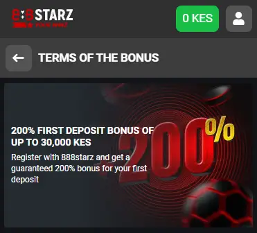 888Starz registration bonus for sports Kenya