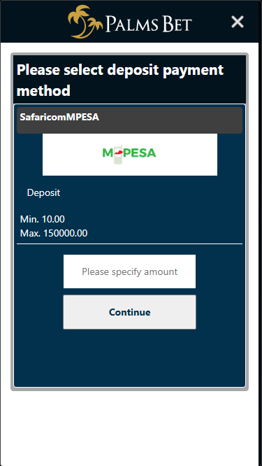 Palms Bet Deposit Form