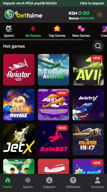 Betfalme Casino Page