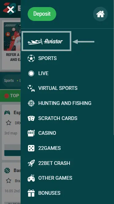 22Bet Aviator game Kenya